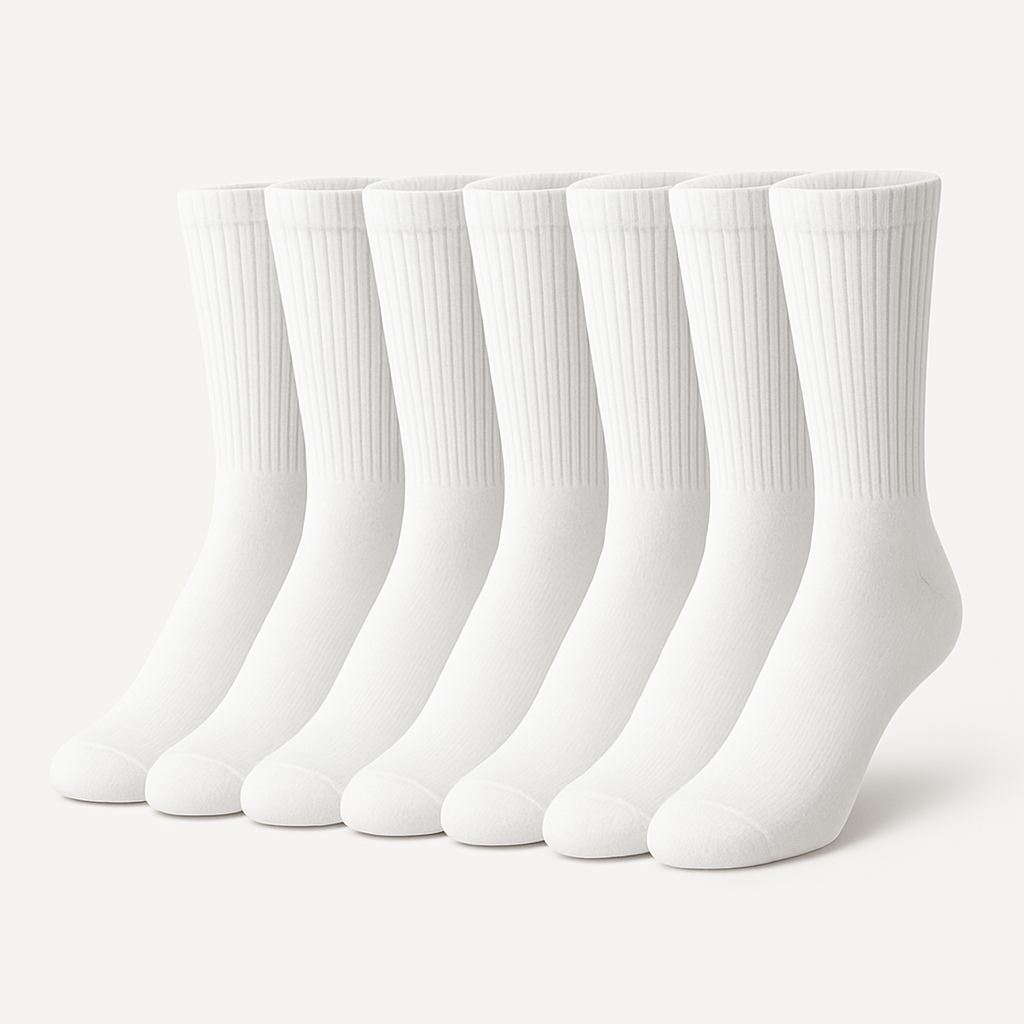 Youclo White Crew Socks,6 Packs Cherry Scent