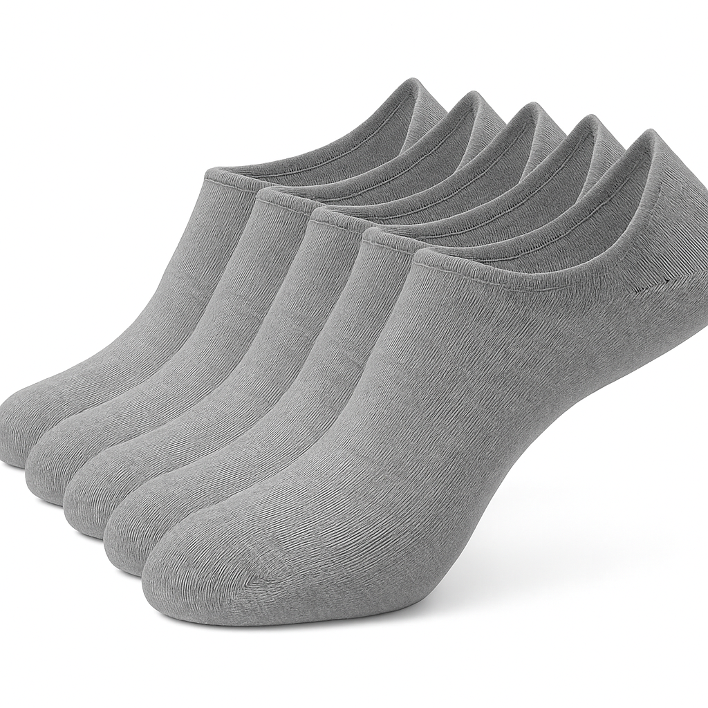 Youclo Gray No Show Socks,6 Packs Grape Scent