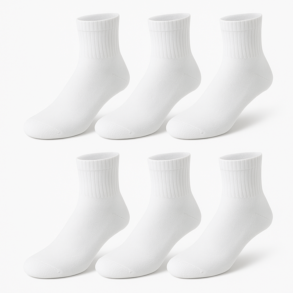 Youclo White Quater Socks,6 Packs Cherry Scent