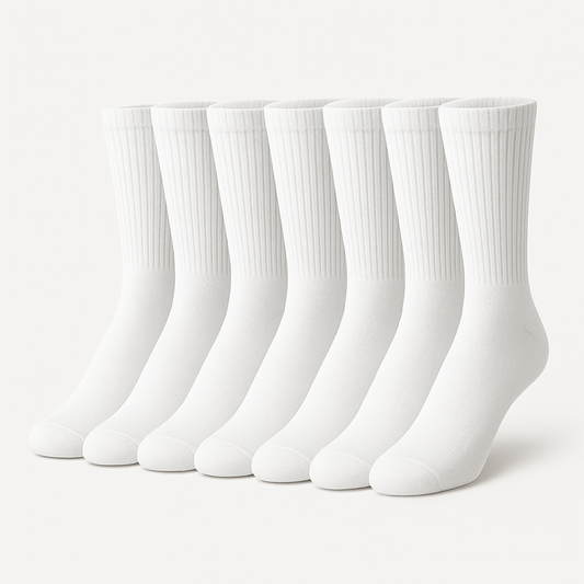 Youclo White Crew Socks,6 Packs Cherry Scent