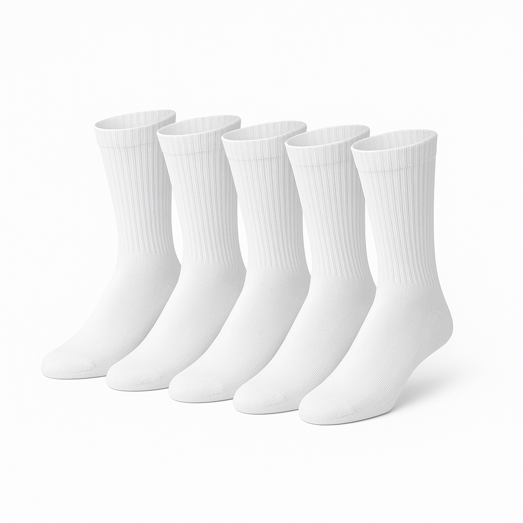 Youclo White Crew Socks,6 Packs Cherry Scent