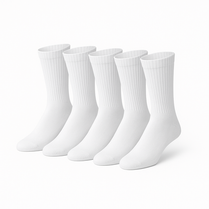 Youclo White Crew Socks,6 Packs Cherry Scent