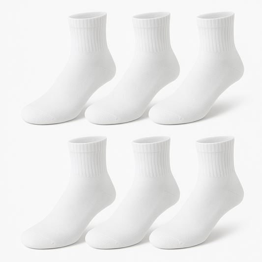 White Quater Socks,6 Packs Cherry Scent