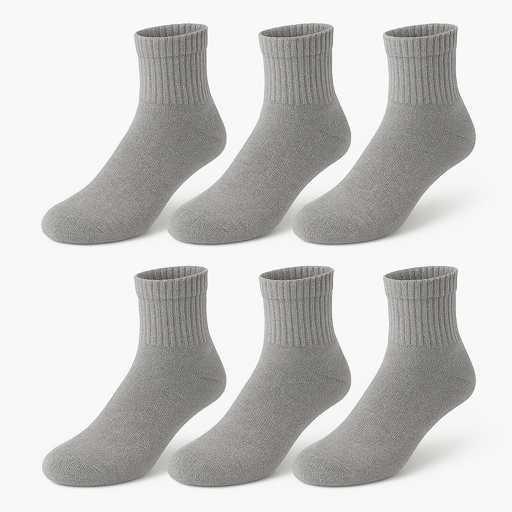 Youclo Gray Quarter Socks,6 Packs Cherry Scent