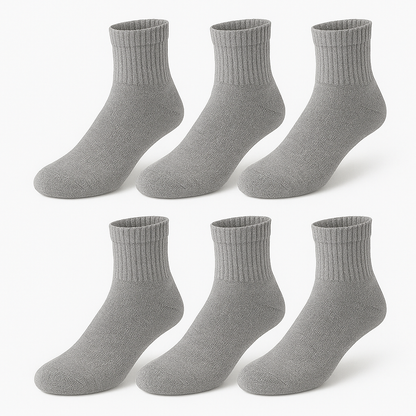Youclo Gray Quarter Socks,6 Packs Cherry Scent