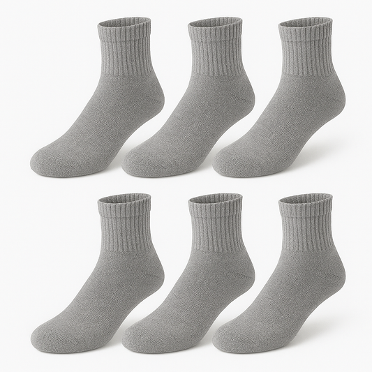 Gray Quarter Socks,6 Packs Cherry Scent